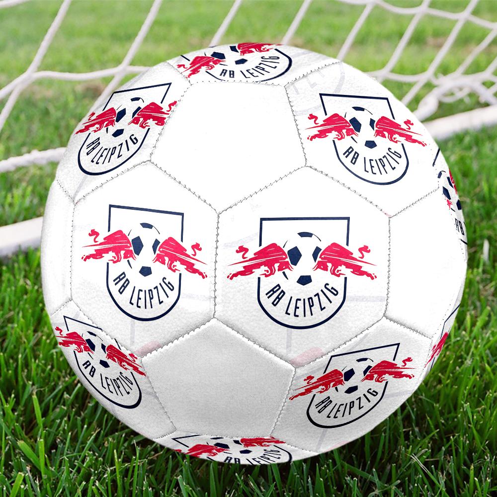 RB leipzig logo Soccer Ball, colorful, suitable for all ages, machine-stitched, PVC material, competition grade, durable and high bounce