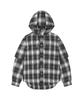 ODDSTUDIO Odsd Oversized Hooded Layered Check Shirt - Black