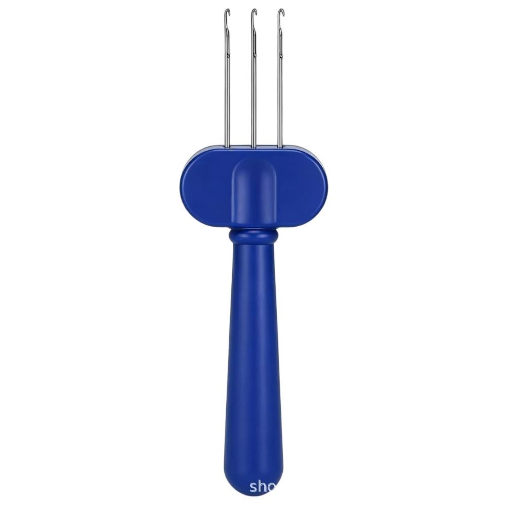 

3/4 Latch Hook Yarn Crochet Hook Knitting Tool Plastic Portable Rope Braiding Tools Ergonomic Grip Crochet Hooks