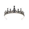Black Baroque Crown Tiara Bride Eighteen Female Bar Mitzvah Birthday Princess Crown