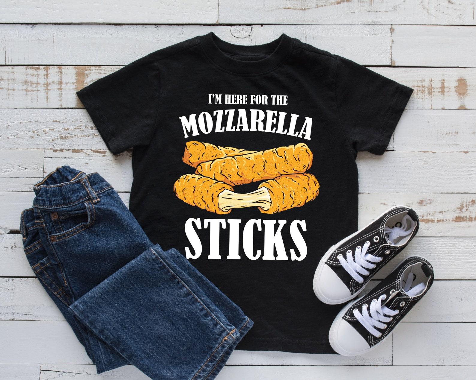 Here For The Mozzarella Sticks T-Shirt, Cheese Kids Tee, Tank Top, T-shirt, T-shirt,T-shirt, Kids Tee Apparel Gift M