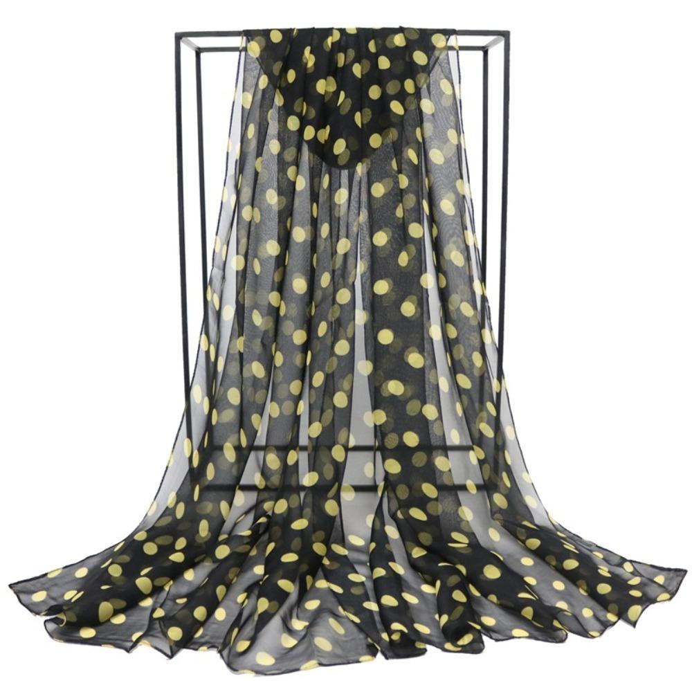 Scarf Neckerchief Headband Hijab Scarf Ladies Women's Scarves Shawl Silk Scarf Polka Dot Scarf