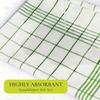 5/8/16/20pcs Antique Green Kitchen Towels. Yarn-dyed Polyester, Highly Absorbent.  Drying Dishes & Hands. Hand Wash Only. Hooked Weave.