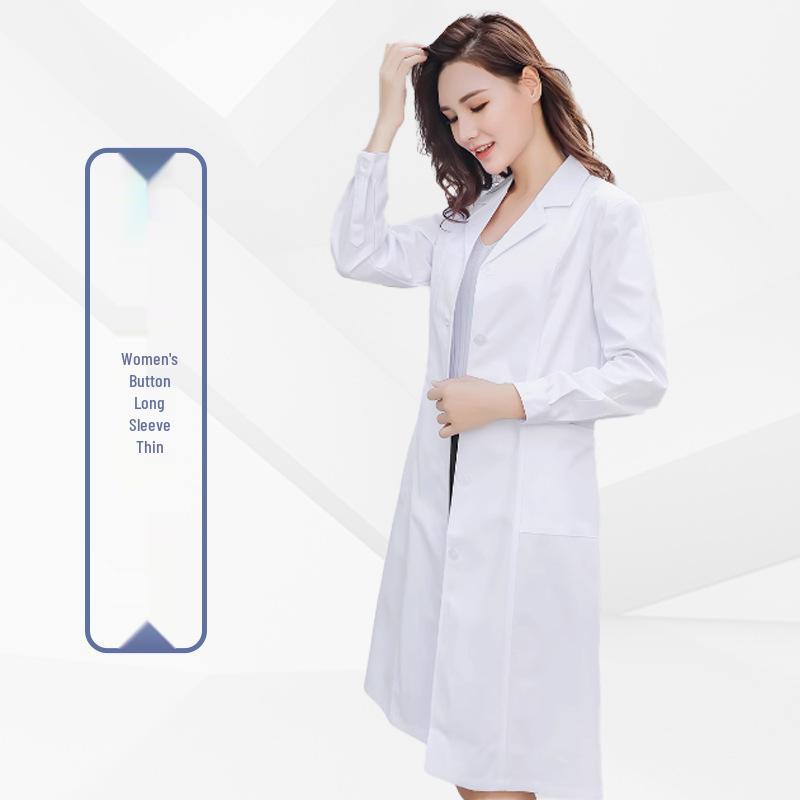 Unisex White Coat for Doctors, Students, and Laboratory Professionals - Long and Short Sleeve Options