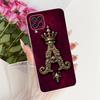 For Samsung M32 Case SM-M325F Transparent Luxury 26 Letters Crown 2D Painted Soft Bumper For Samsung Galaxy M32 SM-M325FV Casing
