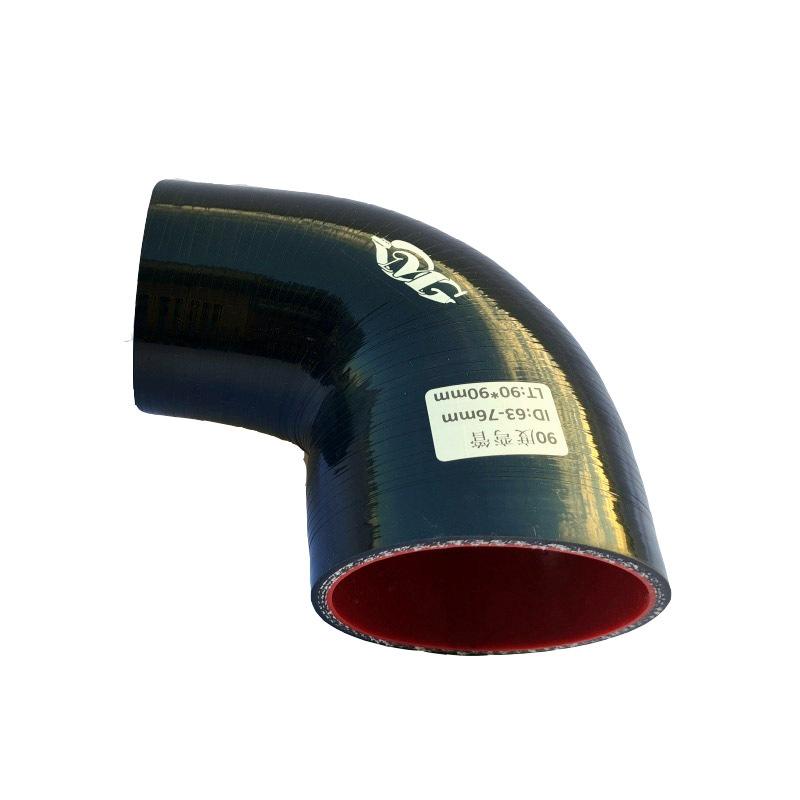 90 Grad Silikonschlauch Schlauchbogen Reduzierstück Ladeluftkühler Turbo Lufteinlassrohr Kupplungsstück Reduzierstück Schwarz Universal