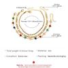 3pcs Set Simple Gold Color Evil Eye Anklets Set for Women Colorful Heart-crystal Chain Multi Layer Anklet Bohemian Beach Jewelry