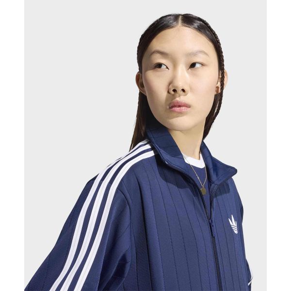 adidas Originals High Neck Loose Striped Jacket Women Jackets KS9983