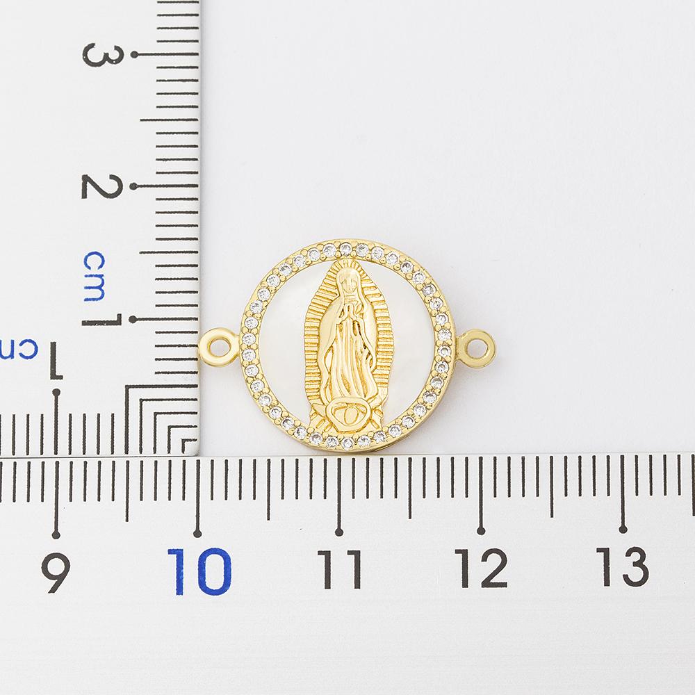 Nidin Men Classic 9 Styles Virgin Mary Bracelets Women Crystal Bracelets Christian Adjustable Handmade Copper CZ Bead Jewelry