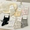 5 Pairs of Female Spring and Summer Small Fashion Design Sweet Lovely Ribbon Bow Socks