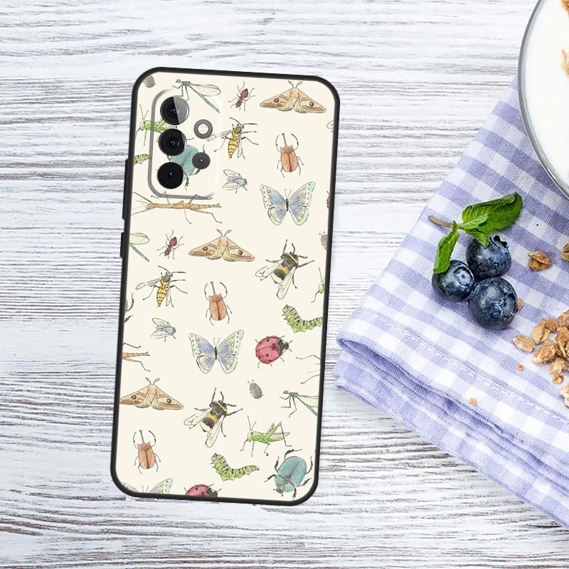 Dragonfly Insect Pattern Cover For Samsung Galaxy A15 A25 A35 A55 A53 A33 A13 A52 A32 A12 A51 A71 A14 A34 A54 Case