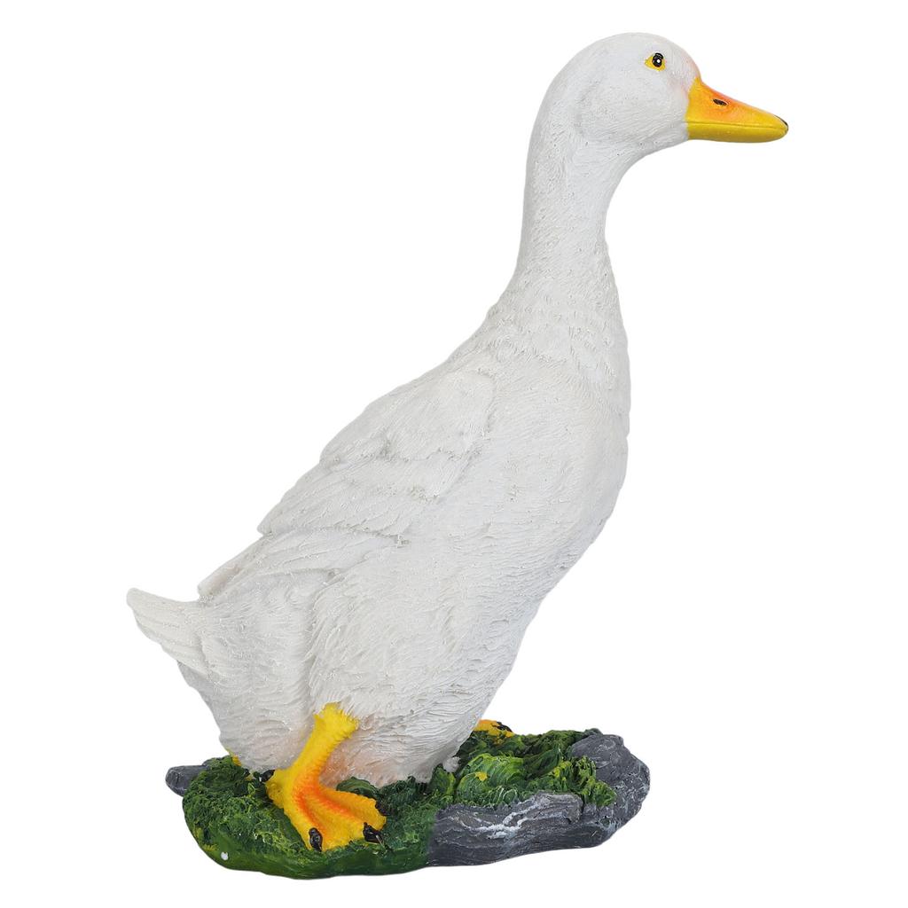 Resin Duck Figurine Garden Decor Realistic Vivid Hand Painted Waterproof Outdoor Duck Sculpture Statue for Garden Yard