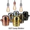 E27 Metal Vintage Lamp Holder DIY Industrial Pendant Light Bulb Base With Ring Retro Screw Socket Fitting Adapter Lamp Socket