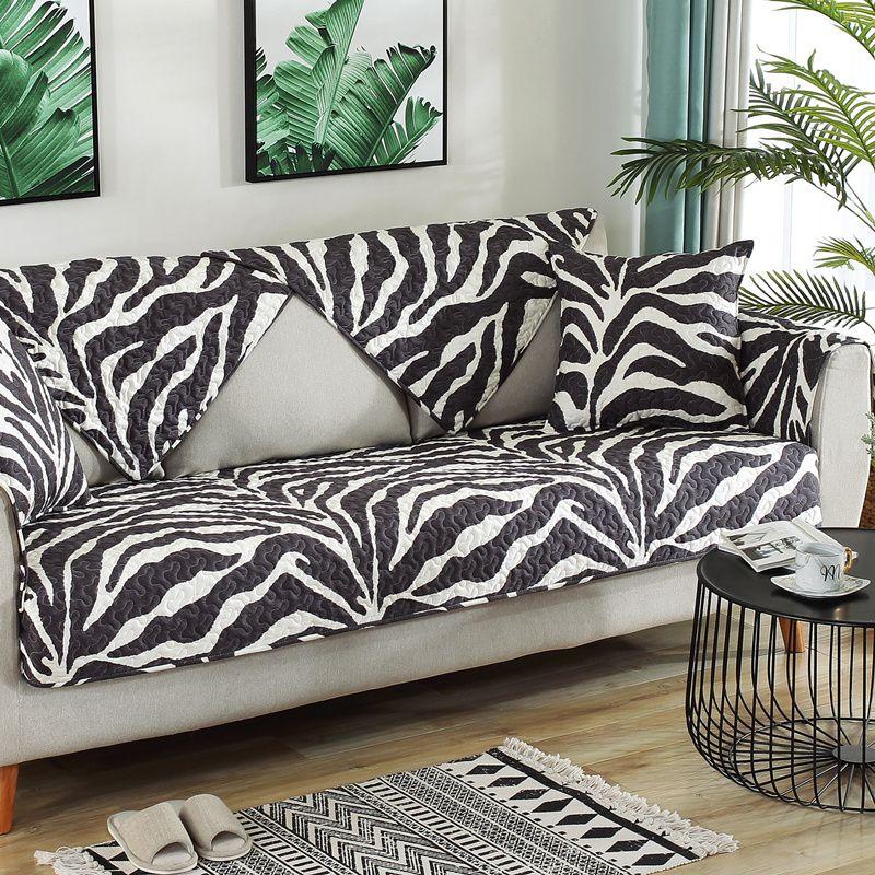 

Minimalist Pure Cotton Fabric Modern Backrest Non-Slip Sofa Cushion Tiger pattern 45*45cm pillow core