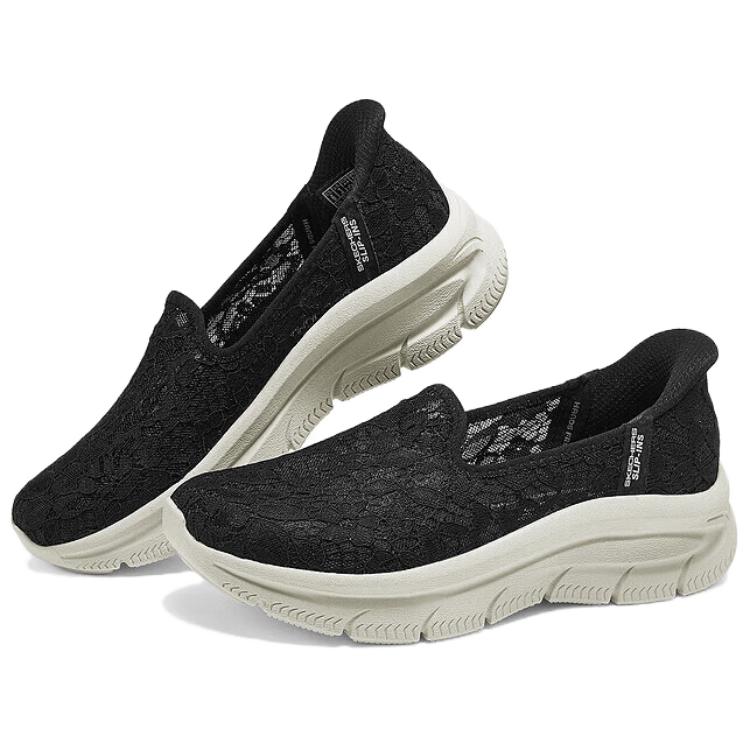 Skechers Modern Comfort Slip-On Soft Sole Casual Shoes Women Casual Shoes Black 158858-BLK