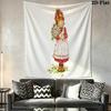 Sarah Kay Wall Tapestry Aesthetic Wall Hanging Printed Fabric Blanket Decorative Tapestries for Bedroom Living Room Home Decor