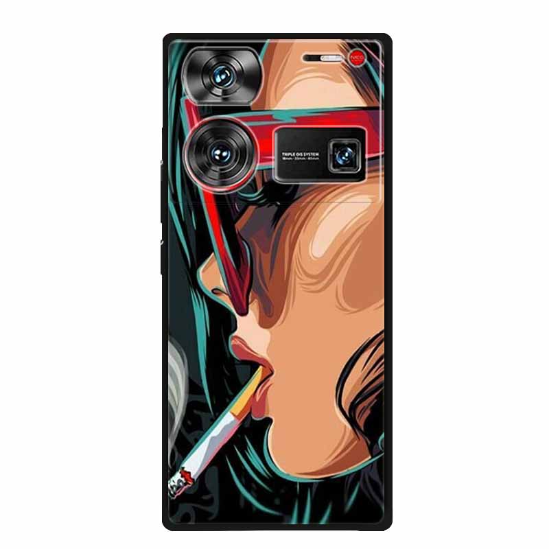For ZTE Nubia Z60 Ultra Case Animals Soft Silicone TPU Cover Phone Cases For ZTE Nubia Z60Ultra 5G Protective Cool Wolf Coque