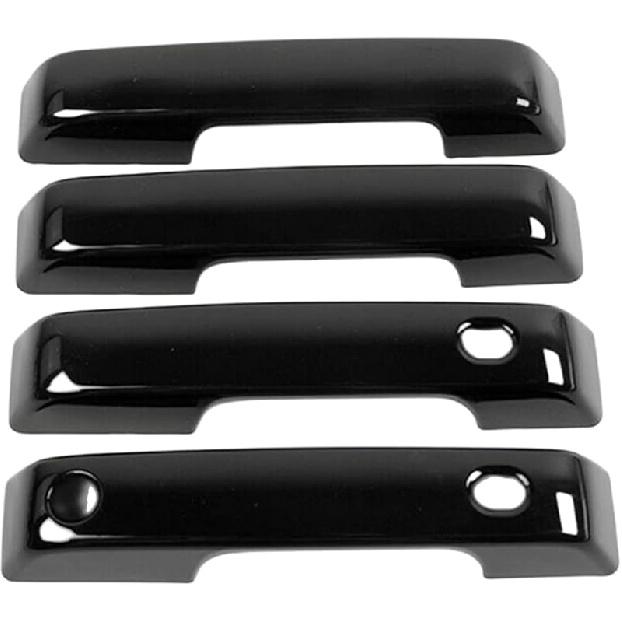 Exterior Door Handles Molding Cover Trim 4PCS Black Car Decoration Accessories for Ford F150 F-150 2021 2022 2023 2024