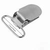 20pcs Rugged Fasteners Metal Suspenders Clips Silver Metal Adjustable Fastener  Accessory