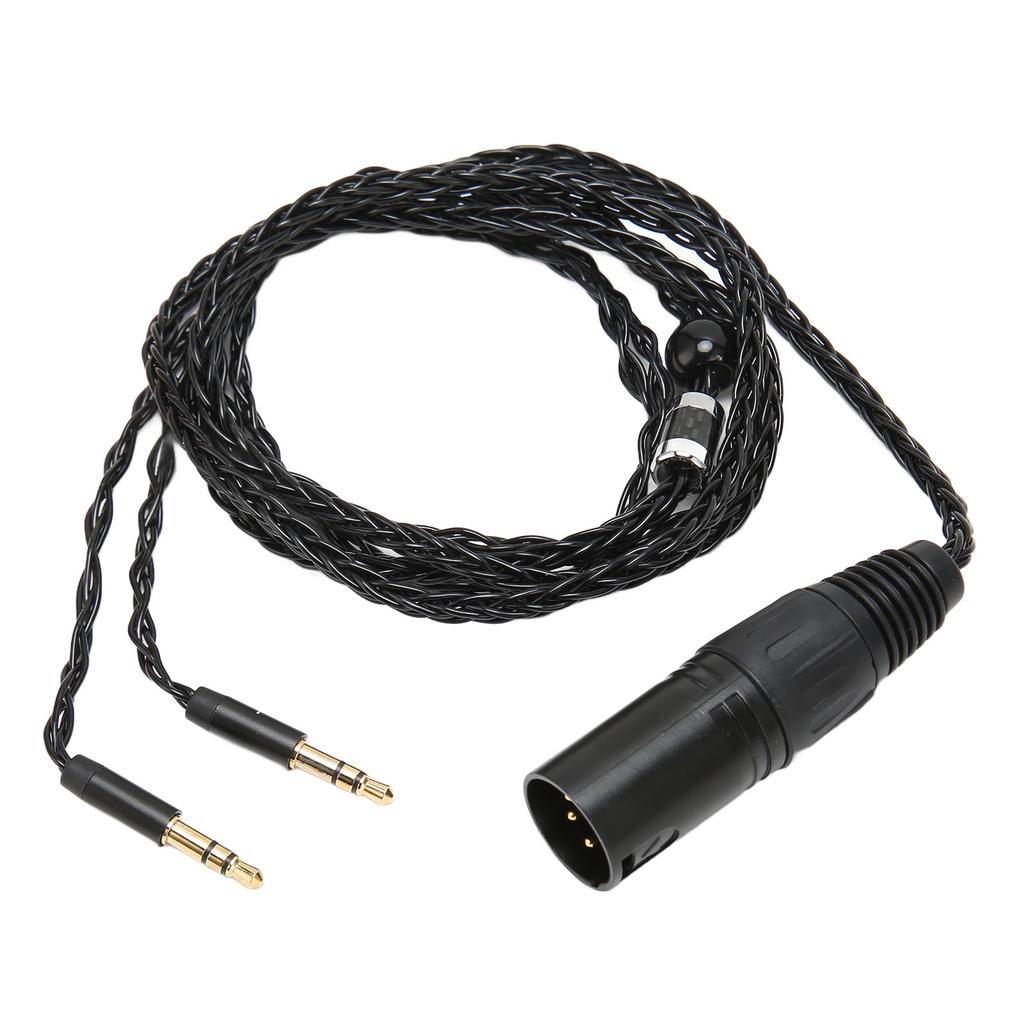 4 Pin XLR Male To Dual 3.5mm Male Headphone Cable for Arya Sundara Ananda HE400SE for MDR Z7 Z7M2 Z1