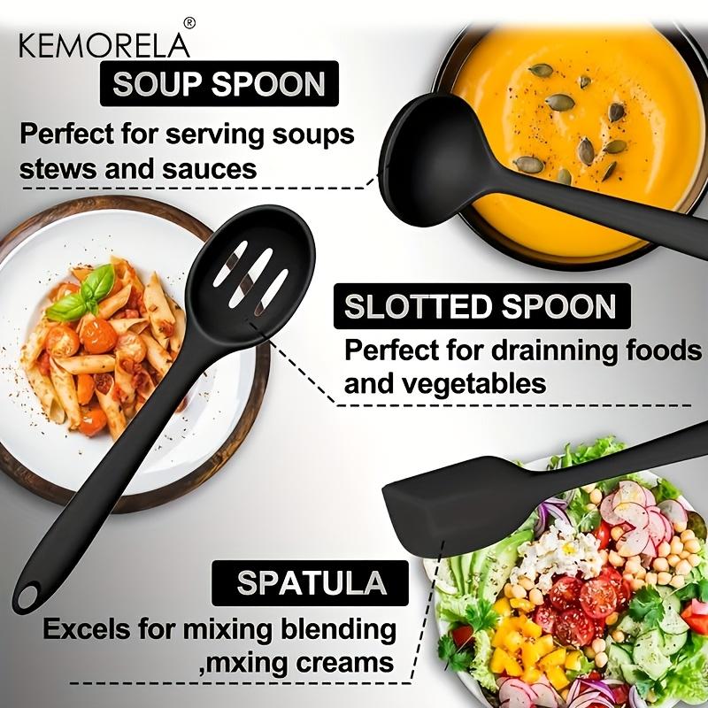 12PCS Silicone Cooking Utensil Set - Heat Resistant Non-Stick Safe, Spatula Tongs Whisk Set, Dishwasher Safe Mother‘s Day Gift