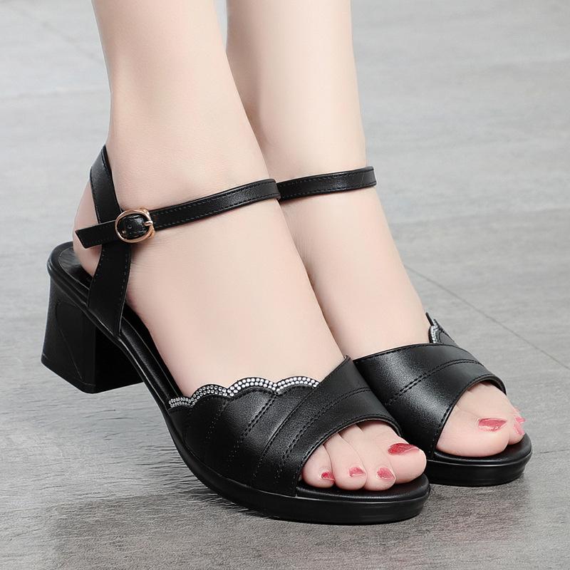 comfortable mid heel sandals