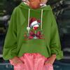 Damen Weihnachten Print Locker Lässig Langarm Kapuzenpullover