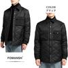 FOMANSH Daunen Stehkragen Mehrere Slim Fit Herrenjacke, Gepolstert, Kragen, Kapuzenlos, Taschen, Warm,