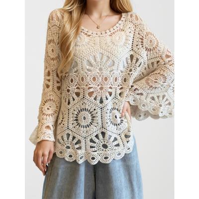 DIMANAF 2024 Nova Camiseta de Verão Feminina Manga Morcego Básica Moda Tops Rendas Tees Casual Solta Tees Brancas