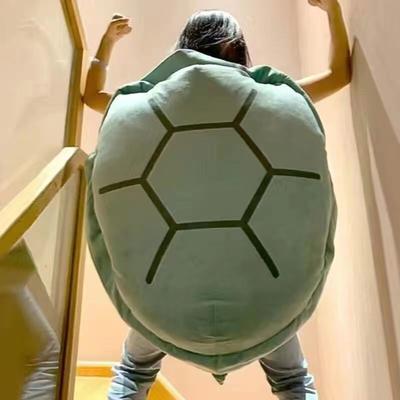 Einzigartiges tragbares Schildkrötenkissen aus PP-Baumwolle für Kinder und Erwachsene, bequemes großes gefülltes Schildkrötenpanzerkissen für das Schlafzimmer