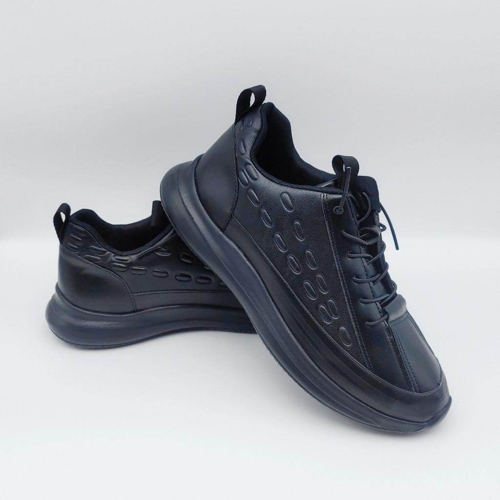 Men's Shoes Spring and Summer New Men's Casual Single Shoes Large Size Wedge Heel Elastic Belt Lace-up Single Shoes