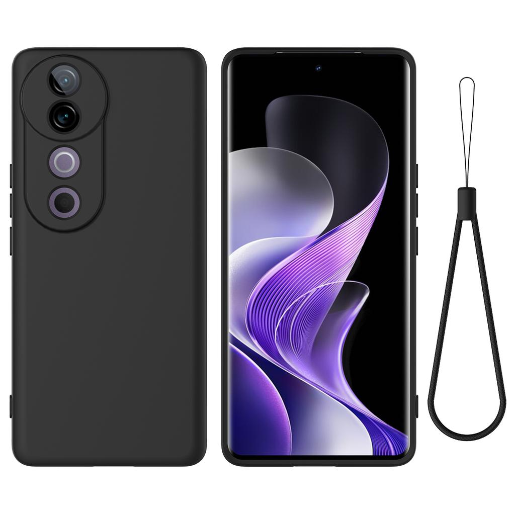 For vivo V40 5G/S19 Pro 5G Case Liquid Silicone Mobile Phone Cover with Strap