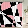 Waterproof Polyester Fabric 3D Bath Curtain Geometric Figure for Bathroom Curtain Shower Curtain Long 180*200cm