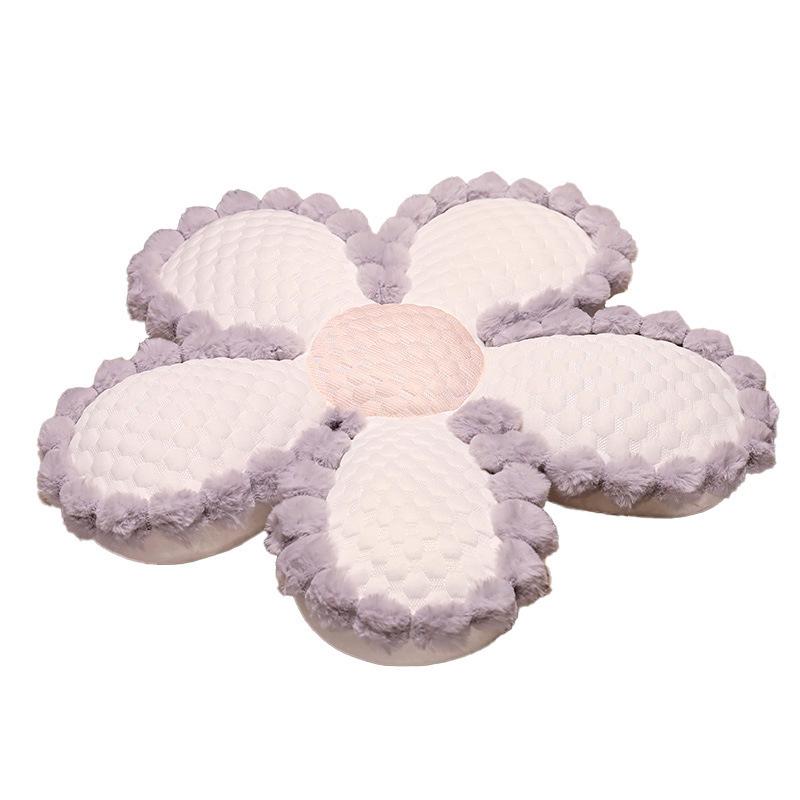 Cross-Border Ice Silk Velvet Flower Seat & Sofa Cushion