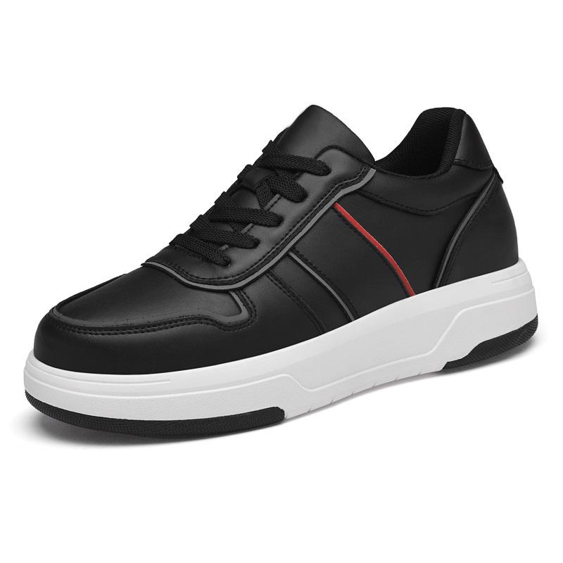 Fashion New Leathe Height Increasing Shoes for Men's 6CM Invisible Elevator Sneakers Fashion White Tennis Sport Formal Shoes Big Size 45