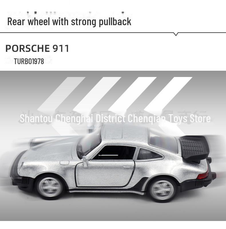 Retro Porsche 911 1:36 Alloy Pull-Back Toy Car Model for Boys