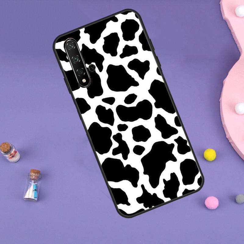 White Black Cow Print For Huawei Nova 10 9 SE 3i 7i 8i 11i 12i Y60 Y61 Y70 Y72 Y73 Y90 Y91 P20 P30 P40 Lite Case