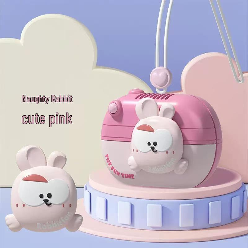 2026 Cartoon Leafless Portable Neck Fan with USB Charging, Long Battery Life, Child-Safe Design Other