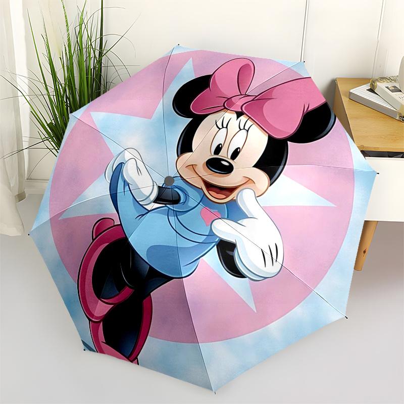 

Mickey and friends Themed Travel Umbrella-8 Ribs Automatic Opening and Closing, Portable Folding Design, Compact and Stylish Umbrella Suitab