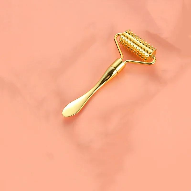 Zinc Alloy Microneedle Roller Facial Wrinkle Remover Manual Massager Micropin Skincare Beauty Tool Device Dermaroller for Face
