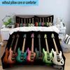 Guitar Collection Diversity 3pcs Bedding,Including 1pc Duvet Cover And 2pcs Pillowcases Perfect for Christmas,Ideal for Bedroom, Dormitory