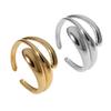 Women Finger Ring Minimalist V-Shaped Geometric Shape Adjustable Fit Open Ring