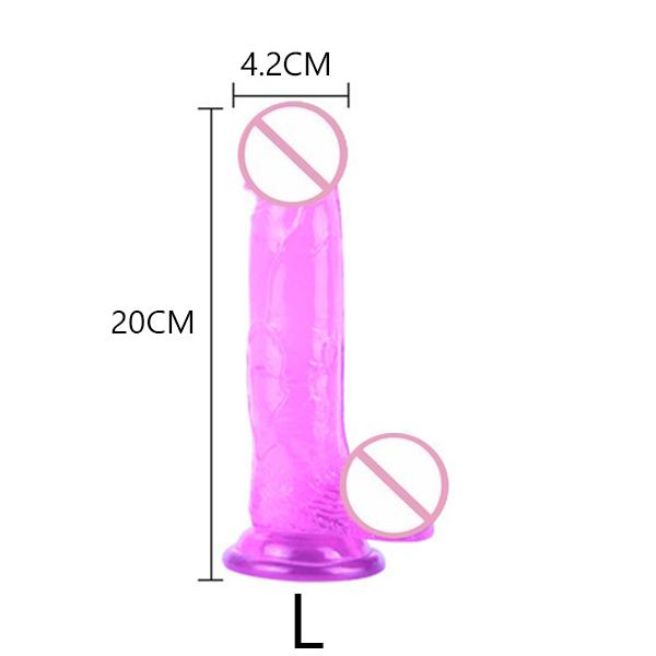 Erotic Soft Jelly Dildo Anální anální zátka Realistický penis Dospělí Produkt Silná přísavka Dick Sexuální hračky pro ženy