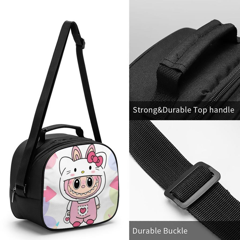 Picnic Bag Primary And Secondary School Students Thermal Insulation Bag Cartoon Animation Handbag Lightweight Wear-Resistant Lunch Box Bag
