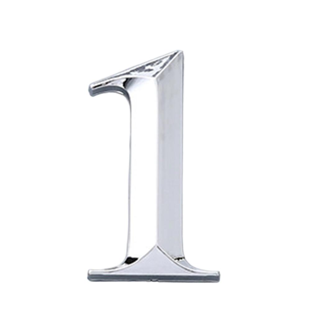 0-9 Number Signage, Electroplated Number Signs , Door Number Signs (with Adhesive Backing)