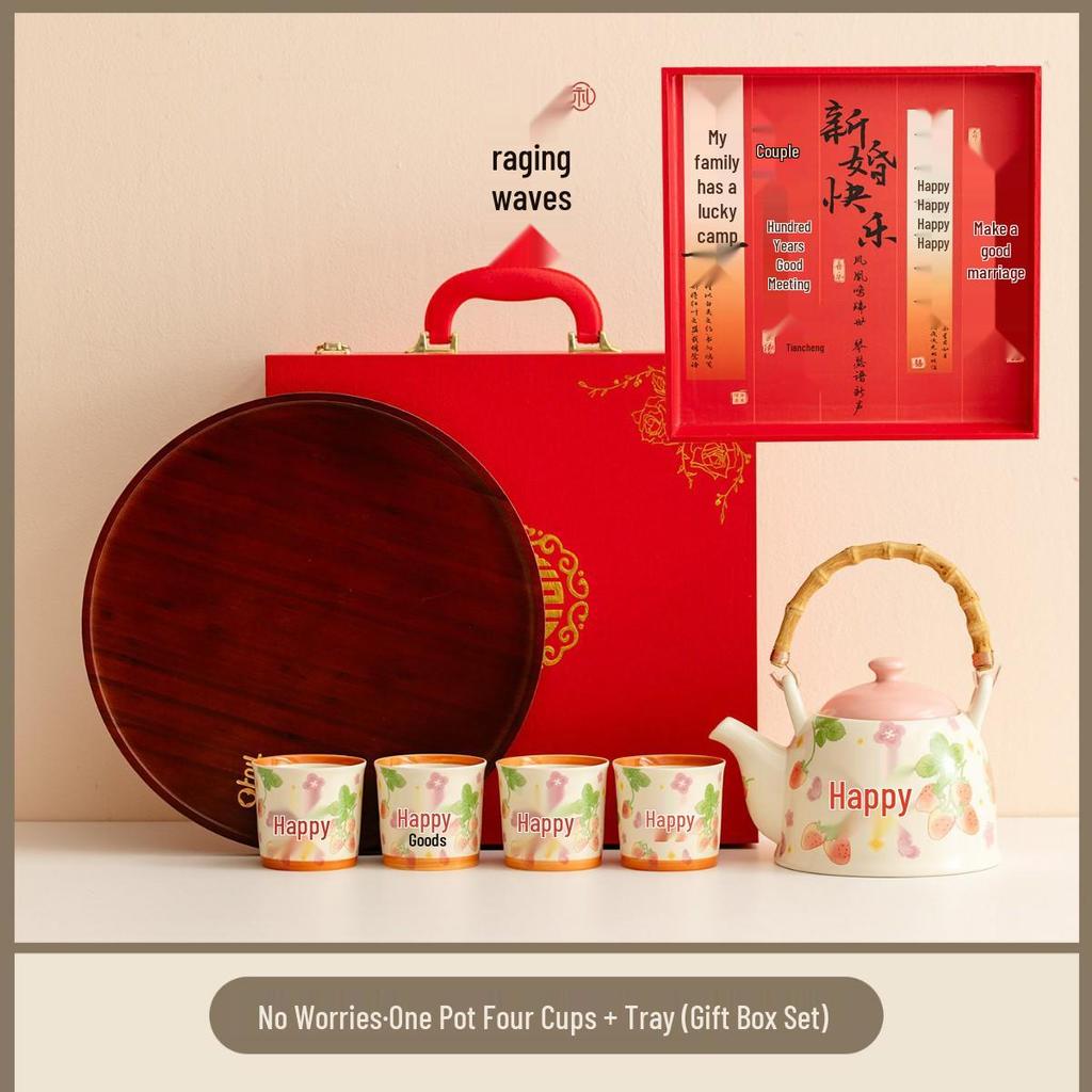 Tea Kettle and Cup Set - Perfect Wedding Gift for Newlyweds or Best Friends