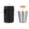 NUOLUX 4-Piece Stainless Steel Shot Glass Set, 30ml/1 Oz, Travel/Portable Whiskey Cups, Mini Glasses, Stylish Storage Case Included