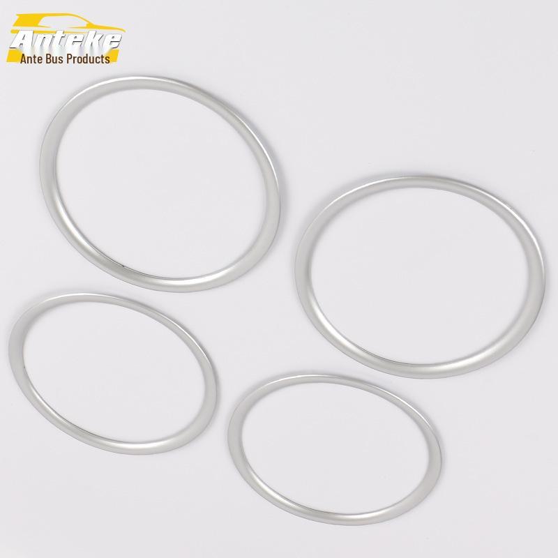 Compatible with 17 Ford Kuga models, this door speaker box decorative frame features a bright ring electroplated speaker cover.