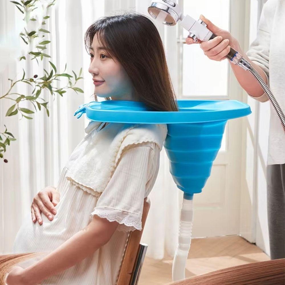 Convenient Hair Wash Tray Portable Hair Washing Tool Hair Care Foldable Hair Wash Tub  Elderly