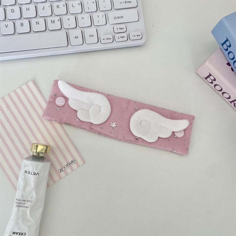 

Ins Style Cute Wings Fabric Cord Holder Reusable Charging Cable Earphone Wire Data Cables Storage Cloth Kawaii Cord Organizer